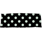 Polka Dots - Pale Green on Black Body Pillow Case Dakimakura (Two Sides)
