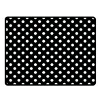 Polka Dots - Pale Green on Black Double Sided Fleece Blanket (Small) (Two Sides)