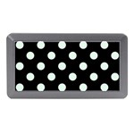 Polka Dots - Pale Green on Black Memory Card Reader (Mini)