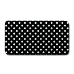 Polka Dots - Pale Green on Black Medium Bar Mat