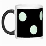 Polka Dots - Pale Green on Black Morph Mug