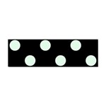 Polka Dots - Pale Green on Black Sticker Bumper (10 pack)