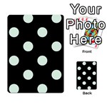Polka Dots - Pale Green on Black Multi-purpose Cards (Rectangle)