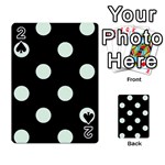 Polka Dots - Pale Green on Black Playing Cards 54 Designs