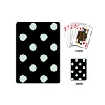 Polka Dots - Pale Green on Black Playing Cards (Mini)