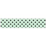 Polka Dots - Black on Pastel Green Flano Scarf (Small)