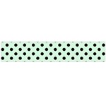 Polka Dots - Black on Pastel Green Flano Scarf (Large)