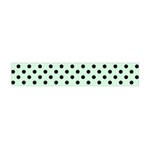 Polka Dots - Black on Pastel Green Flano Scarf (Mini)