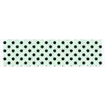 Polka Dots - Black on Pastel Green Satin Scarf (Oblong)