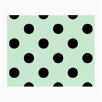 Polka Dots - Black on Pastel Green Small Glasses Cloth