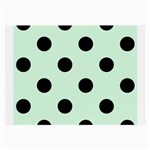 Polka Dots - Black on Pastel Green Large Glasses Cloth