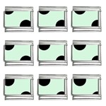 Polka Dots - Black on Pastel Green 9mm Italian Charm (9 pack)