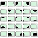 Polka Dots - Black on Pastel Green 9mm Italian Charm (25 pack)