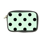 Polka Dots - Black on Pastel Green Coin Purse