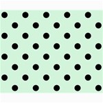 Polka Dots - Black on Pastel Green Collage 8  x 10 