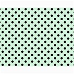 Polka Dots - Black on Pastel Green Collage 11  x 14 