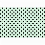 Polka Dots - Black on Pastel Green Collage 12  x 18 