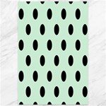 Polka Dots - Black on Pastel Green Canvas 12  x 18 