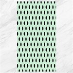 Polka Dots - Black on Pastel Green Canvas 40  x 72 
