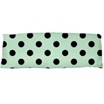Polka Dots - Black on Pastel Green Body Pillow Case (Dakimakura) (One Side)