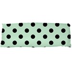 Polka Dots - Black on Pastel Green Body Pillow Case Dakimakura (Two Sides)