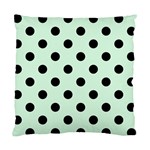 Polka Dots - Black on Pastel Green Standard Cushion Case (Two Sides)