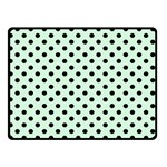 Polka Dots - Black on Pastel Green Double Sided Fleece Blanket (Small) (Two Sides)