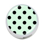 Polka Dots - Black on Pastel Green 4-Port USB Hub (Two Sides)