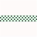 Polka Dots - Black on Pastel Green Small Bar Mat