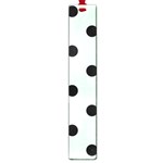 Polka Dots - Black on Pastel Green Large Book Mark