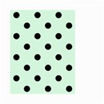 Polka Dots - Black on Pastel Green Small Garden Flag (Two Sides)