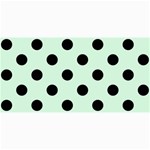 Polka Dots - Black on Pastel Green 4  x 8  Photo Cards