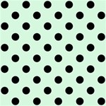 Polka Dots - Black on Pastel Green ScrapBook Page 12  x 12 