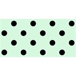 Polka Dots - Black on Pastel Green YOU ARE INVITED 3D Greeting Card (8x4)