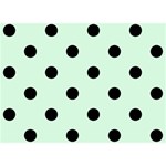 Polka Dots - Black on Pastel Green Birthday Cake 3D Greeting Card (7x5)