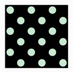 Polka Dots - Pastel Green on Black Medium Glasses Cloth