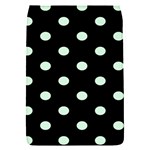 Polka Dots - Pastel Green on Black Removable Flap Cover (S)