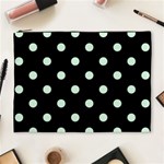 Polka Dots - Pastel Green on Black Cosmetic Bag (XL)