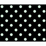 Polka Dots - Pastel Green on Black Collage 8  x 10 