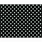 Polka Dots - Pastel Green on Black Collage 11  x 14 