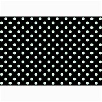 Polka Dots - Pastel Green on Black Collage 12  x 18 