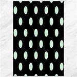 Polka Dots - Pastel Green on Black Canvas 12  x 18 