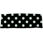 Polka Dots - Pastel Green on Black Body Pillow Case Dakimakura (Two Sides)