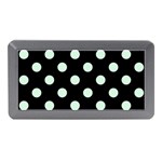 Polka Dots - Pastel Green on Black Memory Card Reader (Mini)