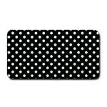 Polka Dots - Pastel Green on Black Medium Bar Mat