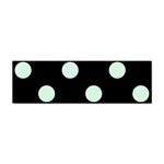 Polka Dots - Pastel Green on Black Sticker Bumper (10 pack)