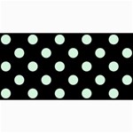 Polka Dots - Pastel Green on Black 4  x 8  Photo Cards