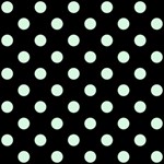 Polka Dots - Pastel Green on Black ScrapBook Page 12  x 12 