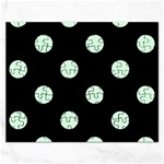 Polka Dots - Pastel Green on Black Jigsaw Puzzle (Rectangular)
