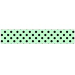 Polka Dots - Black on Mint Green Flano Scarf (Large)